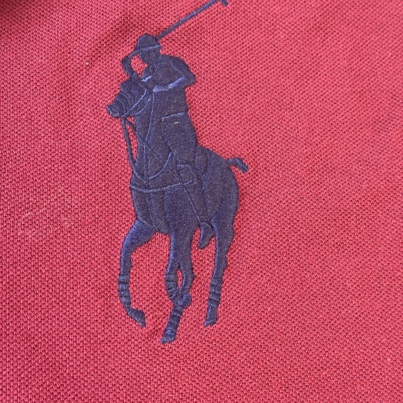 Polo Ralph Lauren Big Pony #3 Polo Shirt Mens XLT Big & Tall Burgundy - Picture 5 of 12